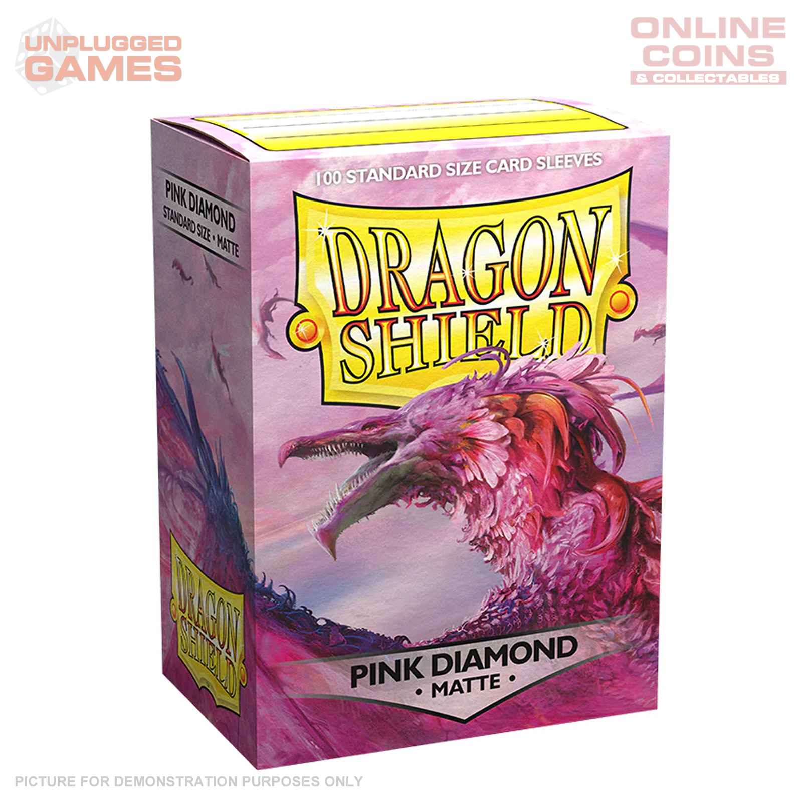 Dragon Shield 100 Standard Size Card Sleeves – Matte – Pink Diamond